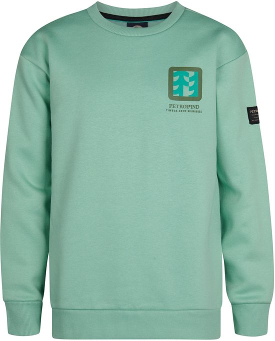 Petrol Industries - Jongens Backprint Sweater Pocono - Blauw - Maat 104