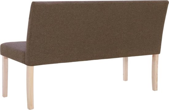 vidaXL Bankje 139,5 cm polyester bruin