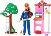 Bol.com Barbie Brandweervrouw Speelset - Barbiepop aanbieding