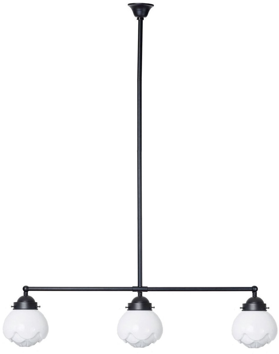 Coloured by Art Moonlight T-lamp 3 lichts Paeonia - Art Deco Trade Zwart