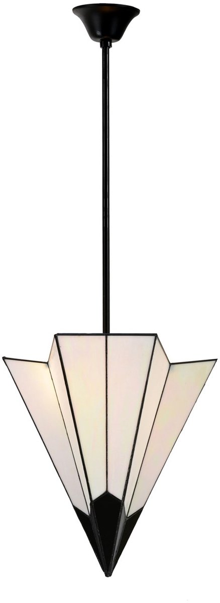 Coloured by Art Tiffany Hanglamp French Art Deco Grand - Art Deco Trade Zwart