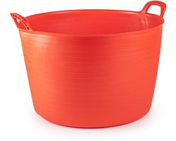 Plasticforte Flexibele kuip of emmer - rood - 75 liter - stevig kunststof - 58 x 55 cm - Afvalbak - Wasmand - Opbergmand - Extra groot