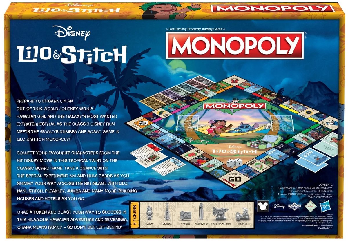Winning Moves Monopoly - Bordspel - Lilo & Stitch - Engels — afbeelding 15