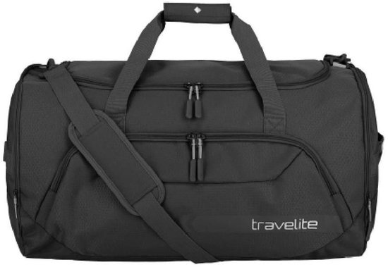Travelite Kick Off Duffle L – Grote Reistas 73L met Schoenenvak & Schouderriem - Zwart