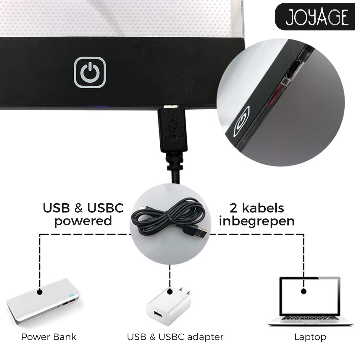 Joyage A4 Led Lichtbak voor Tekenen - 3 lichtsterktes - Lightpad A4 diamond painting volwassenen dimbaar - Tekentafel Lichtbak voor tekenen lichtplaat – speelgoed Led tekenbord kinderen - Meisjes speelgoed meisjes Lichttafel lichtbord cadeau — afbeelding 8