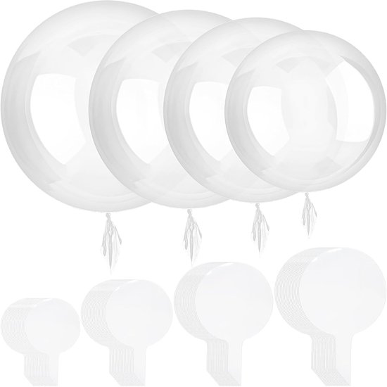 Globo Bobo Bubble Transparente de 18 pulgadas y 45 cm (5 unidades