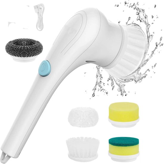 Brosse De Nettoyage électrique Sans Fil TOPESCT - Rotative, 7 Têtes, 4000mAh, Blanc