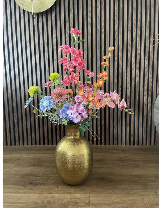 Zijden bloemen boeket – Zijden Boeket Kleurenpracht – Onderhoudsvrij – Kunstbloemen