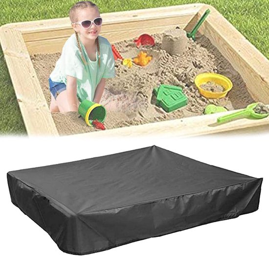 Zandbakhoes, 120 x 120 x 20 cm, waterdicht, Oxford-stof, met trekkoord, zandbakhoes voor de tuin