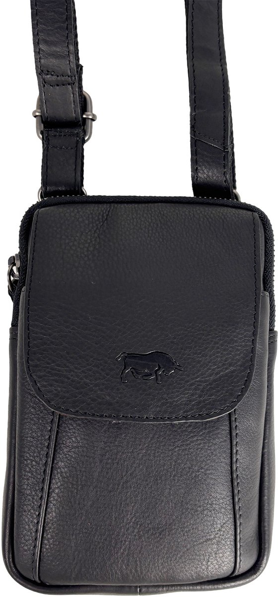 Riemtasje zwart - Crossbody - Heuptasje - Stijlvol en compact festivaltasje van Arrigo