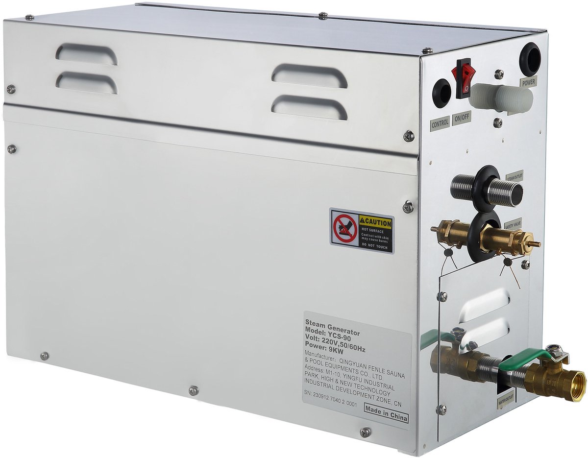 9KW Stoomgenerator – Digitale Weergave SPA Stoomgenerator voor Ruimte – 35-55°C Sauna Stoomgenerator voor Thuis en Commercieel Gebruik – Stoomcabine Set — afbeelding 1