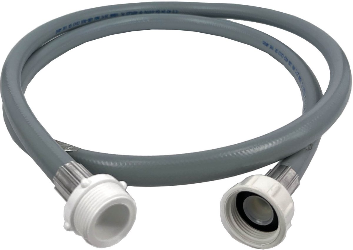 Aanvoer-verleng slang wasmachine / vaatwasser 2,5 meter lengte | Te gebruiken tot 60 bar | Universele 3/4 schroefaansluiting | Twee rechte slangaansluitingen waarvan 1 contra | Multaparts® huismerk