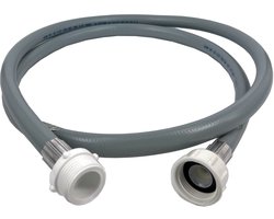 Aanvoer-verleng slang wasmachine / vaatwasser 2,5 meter lengte | Te gebruiken tot 60 bar | Universele 3/4 schroefaansluiting | Twee rechte slangaansluitingen waarvan 1 contra | Multaparts® huismerk