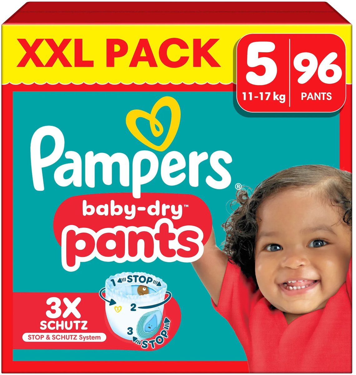 Pampers Baby-Dry Pants Luierbroekjes Maat 5 - 96 Luierbroekjes (11-17KG)
