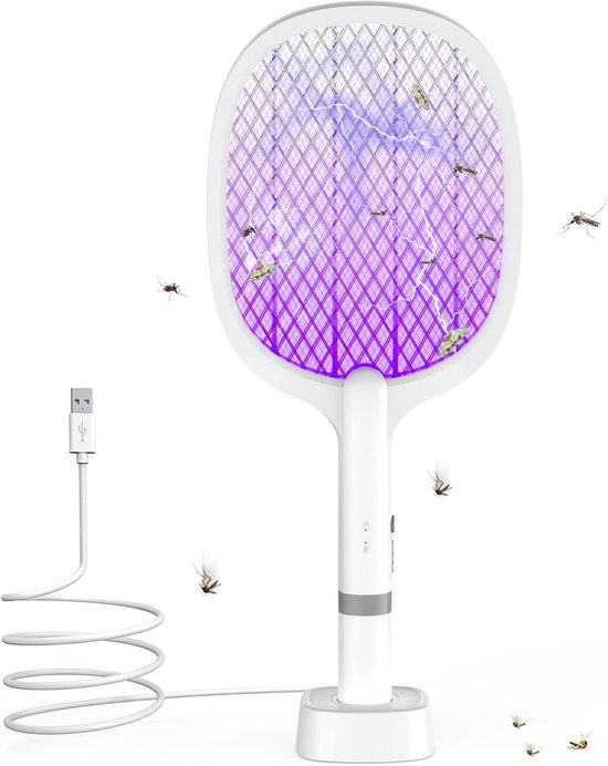 Elektrische vliegenmepper – Oplaadbare insectenverdelger – Muggenmepper ...