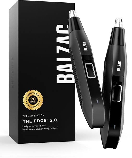 BALZAC® Neustrimmer 2.0 - Neustrimmer mannen - Oortrimmer - Waterdicht - Oplaadbaar - The Edge® 2.0