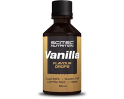Scitec Nutrition Scitec Nutrition ® - Flavour Drops (50 ml - Vanilla) - Vanille - ± 100 doseringen - smaakdruppels - zonder calorieën, suiker, vet of koolhydraten - lactosevrij - geschikt voor veganisten - bakingrediënt