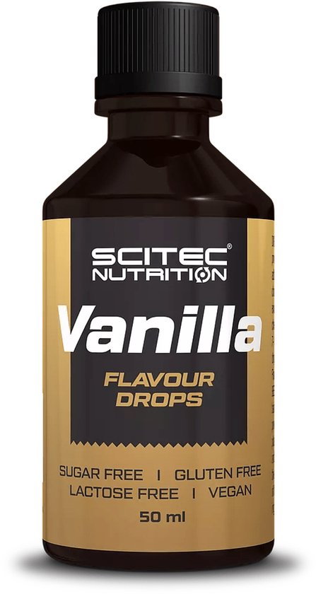 Scitec Nutrition® - Flavour Drops (50 ml - Vanilla) - Vanille - ± 100 doseringen - smaakdruppels - zonder calorieën, suiker, vet of koolhydraten - lactosevrij - geschikt voor veganisten - bakingrediënt