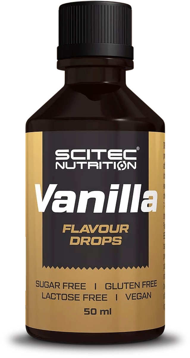 Scitec Nutrition® - Flavour Drops (50 ml - Vanilla) - Vanille - ± 100 doseringen - smaakdruppels - zonder calorieën, suiker, vet of koolhydraten - lactosevrij - geschikt voor veganisten - bakingrediënt