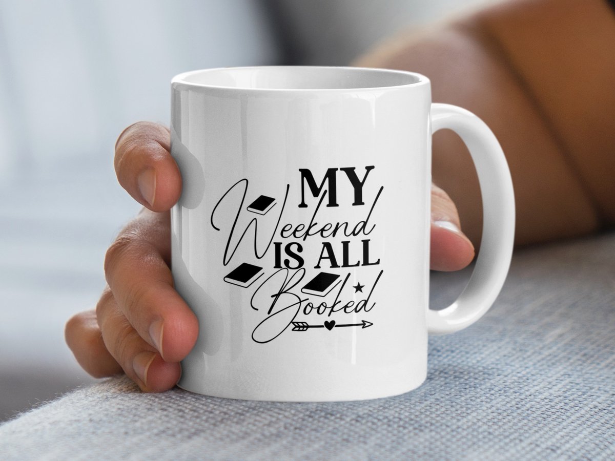 Weekend All Booked Mug, Boekenliefhebber Mok, Lezen Geschenk, Cadeau voor Boekenworm, Koffiemok, Thee Mok, Cadeau idee