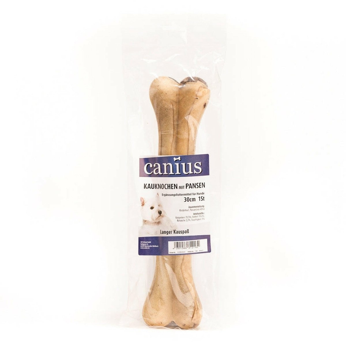 Canius kauwbot met pensvulling 30cm 1 stuk - 30cm