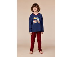 Woody pyjama jongens/heren - donkerblauw - pony - 252-10-PLU-S/893 - maat 98