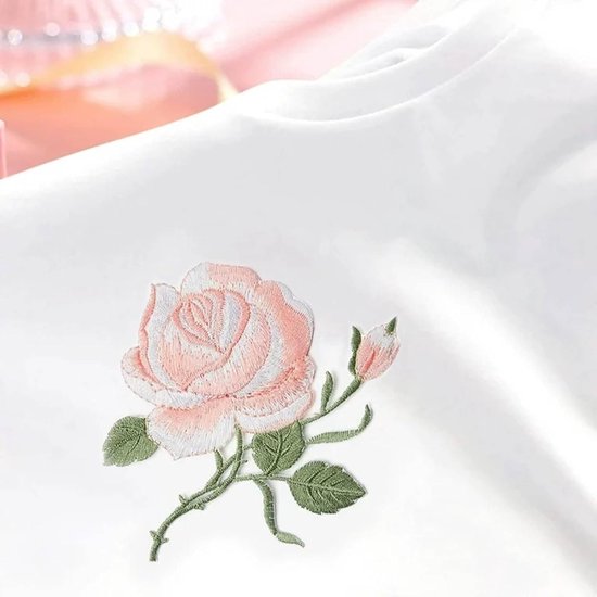 Große, zarte Blüte aus mehreren Lagen Organza mit Perlen für Hochzeit, 2,90