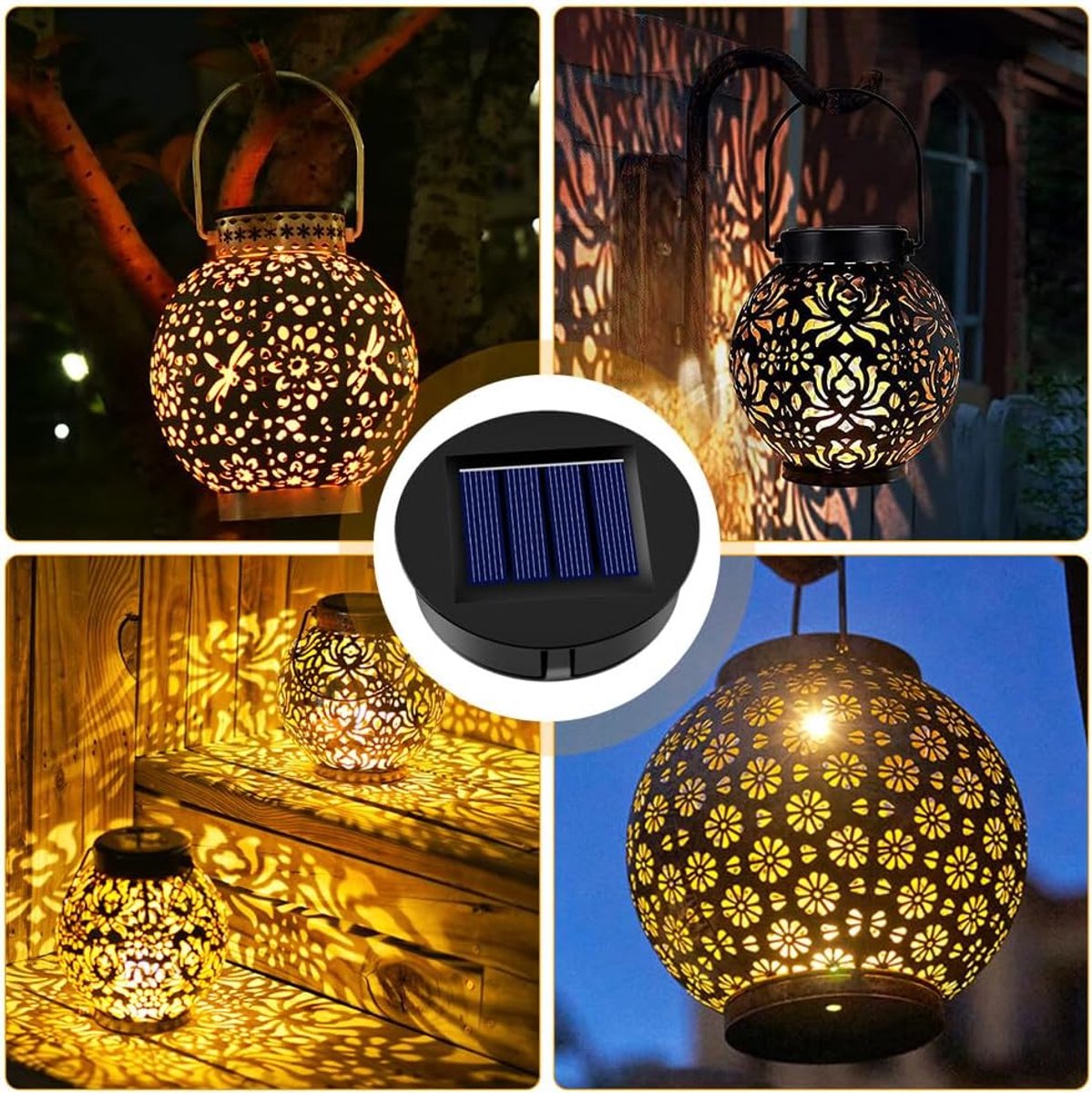 Outdoor wasserdichte Solar Cracked Glass Ball Lichter für Garten Patio Rasen Hin