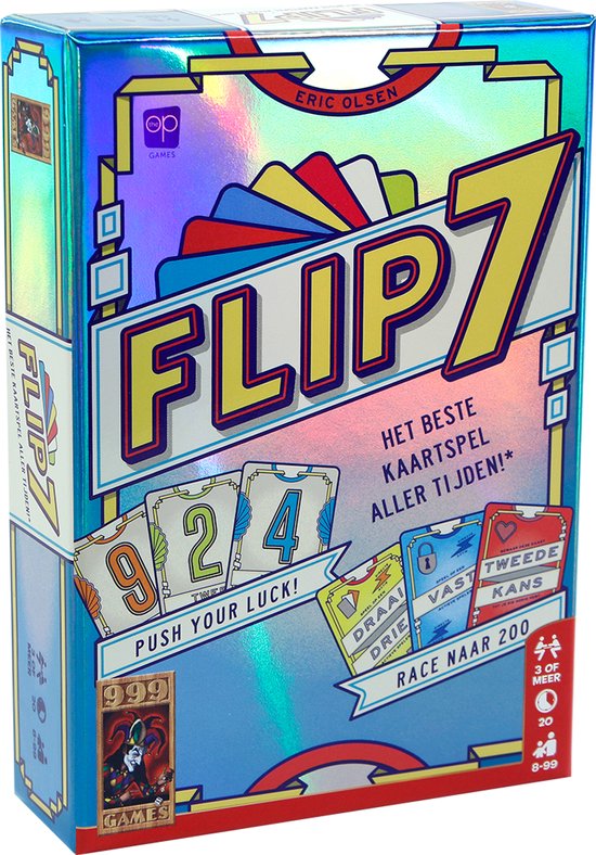 999 Games - Flip 7 - Zenuwslopend Kaartspel - Snel en Makkelijk te Leren - Het ideale kaartspel voor kleine en grote groepen - Partyspel