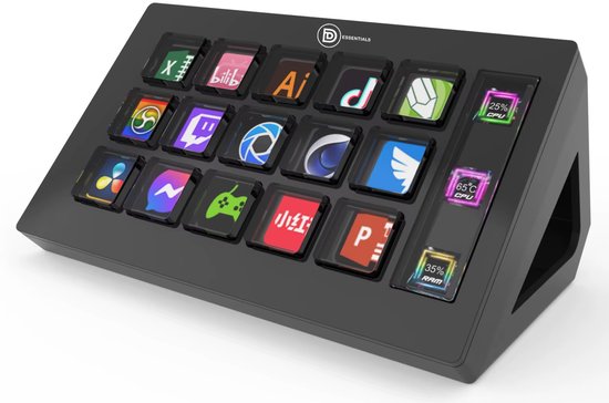 D-essentials Gaming Stream Deck - Multifunctioneel 15 knoppen - Bol