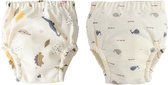 2 Stuks - Oefenbroekjes Waterproof - 10-15 kg (2 t/m 3 jaar) - Wasbare Zindelijkheidsbroekjes - Dinosaurus Walvis