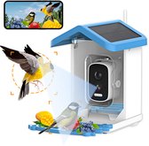 BALORS® Vogelhuisje met Camera - Full HD & Premium Geluid - Vogelhuisje Met Zonnepanelen - Waterdicht - Dag- & nachtzicht - Vogelvoederhuisje & Vogelvoederstation - Nestkastje op Paal - Inclusief Nederlandse handleiding