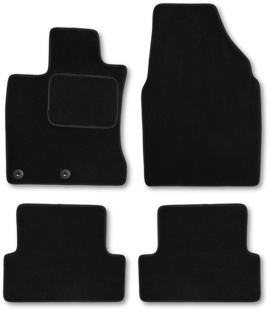 Mattastic® Automatique - 4 pièces - Ajustement parfait - Set complet - Zwart - Convient pour Nissan Qashqai I (2007-2013)