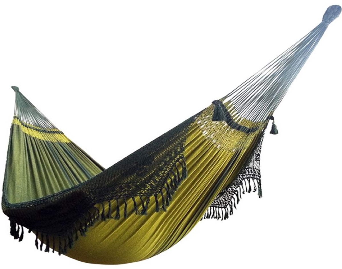 Luxe Braziliaanse hangmat Mares XXL met franjes