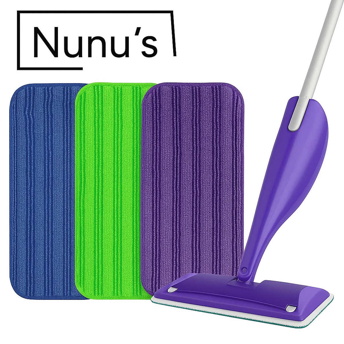 Nunu's Herbruikbare Doeken | Set van 6 | Microvezel | Past op Swiffer Wetjet