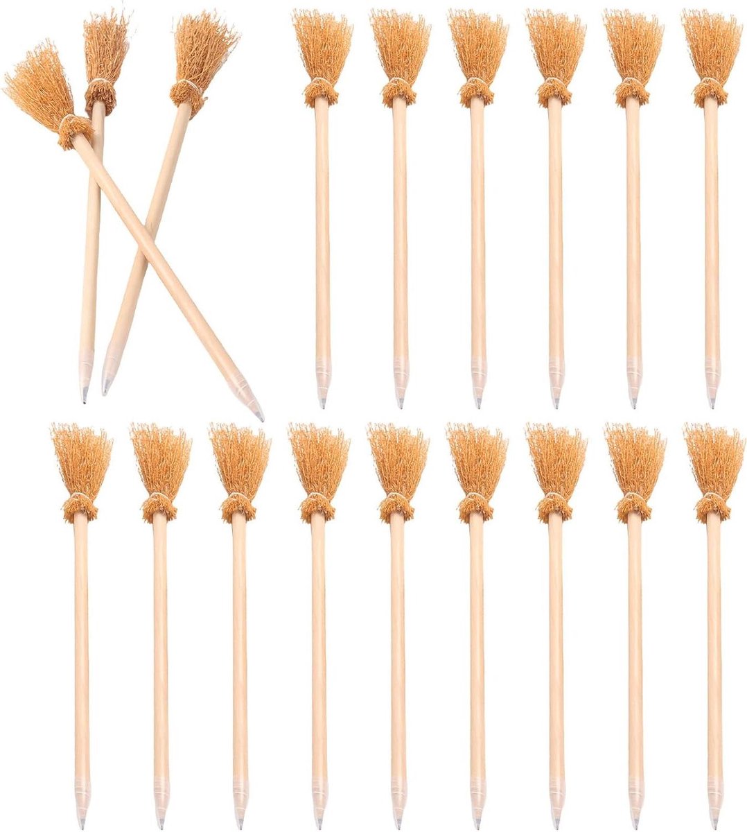 18-delige Heksenbezems Potloden Natuurlijk Houten Potloden - Multifunctioneel Potlood voor Feesten Geschenken Decoratie Halloween