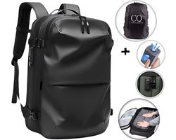 Avoir Avoir® - Airbag Vacuum Rugzak PRO1 -60L- Zwart- Uitbreidbare backpack- Handbagage - Grote Reisrugzak - Dames en Heren - Vliegtuig, Koffer, Reisrugzak, - Waterdichte Reistas - Reizen, Zaken, Zakenreizen, Weekend