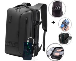 CarryQuest® - Vacuum Rugzak - RZ/TX - incl. Draadloze Pomp - USB- Uitgang - Zwart - Airbag - Laptop tas 17 Inch - Airback - Unisex - Nu bij Bol.com