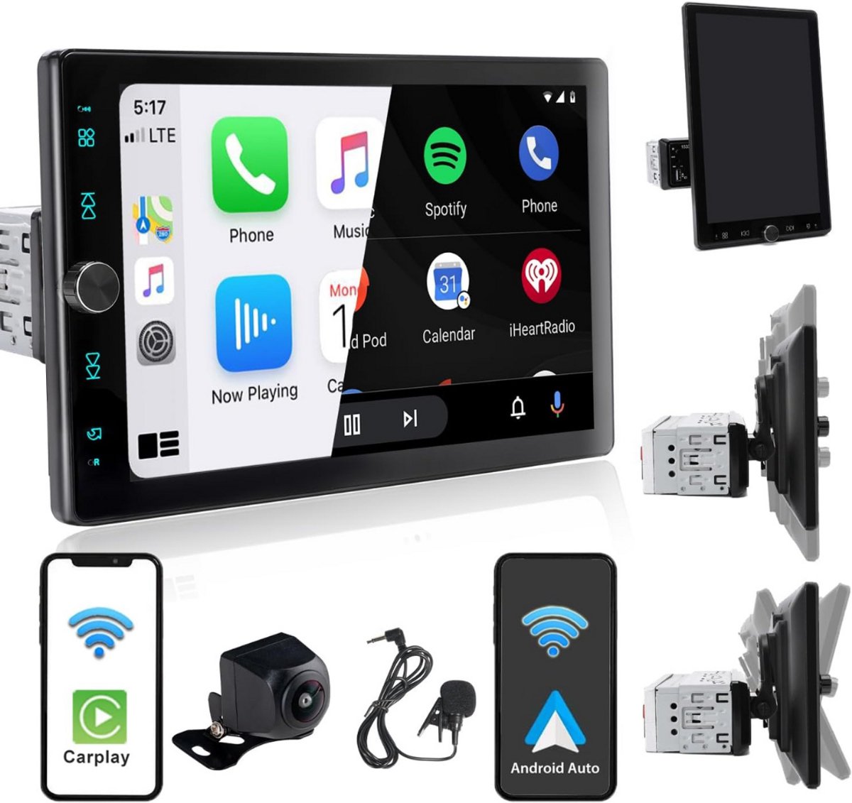 DailySupplies® Autoradio met Klapscherm - Apple Carplay Scherm - Bluetooth Radio
