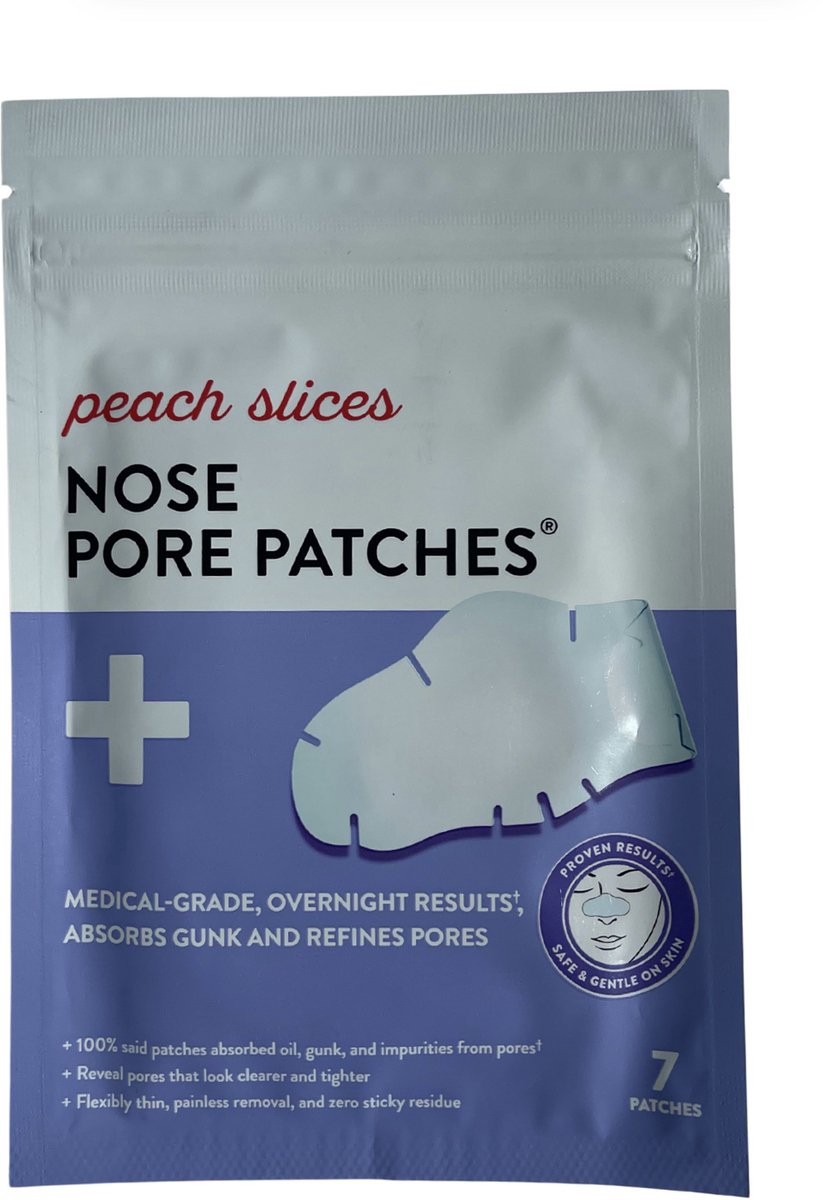 Goedkoopste Peach Slices - Neusporiepleisters - Hydrocolloïde - Richt zich op poriën en puistjes - Absorbeert olie 's nachts - Veganistisch - Gezichtsverzorgingsproducten