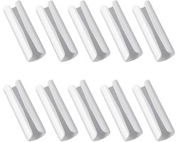 Daity 10-pack - Lakenklemmen - Antislip-lakenklemmen - Houder voor anti-slip-lakenklemmen - Om lakens comfortabel te houden op matrassen met opstaande randen (wit)