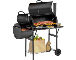 Outsunny Charcoal Grill Stahl 109L x 60B x 120H cm Schwarz