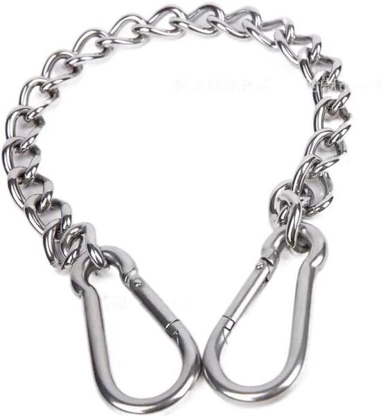 alwaiiz Afsluitketting, zwart en geel, kunststof, 10 m x 8 mm, licht en praktisch, veiligheidsketting met 4 S-haken, kunststof ketting voor het afsluiten van oppervlakken
