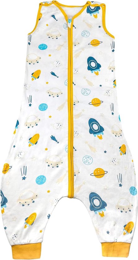 Foto: Mouwloze slaapzak met benen en voeten van katoen voor peuters draagbare deken lichtgewicht geschikt voor meisjes en jongens van 6 maanden tot 7 jaar