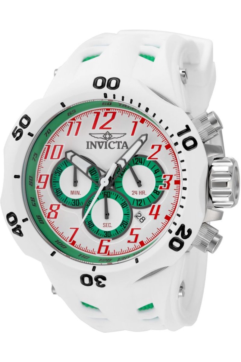 Invicta Venom - Hydra 48239 Heren Horloge - Waterdicht - Analoog - Quartz Uurwerk - Roestvrij Staal met witte Wijzerplaat - 52mm