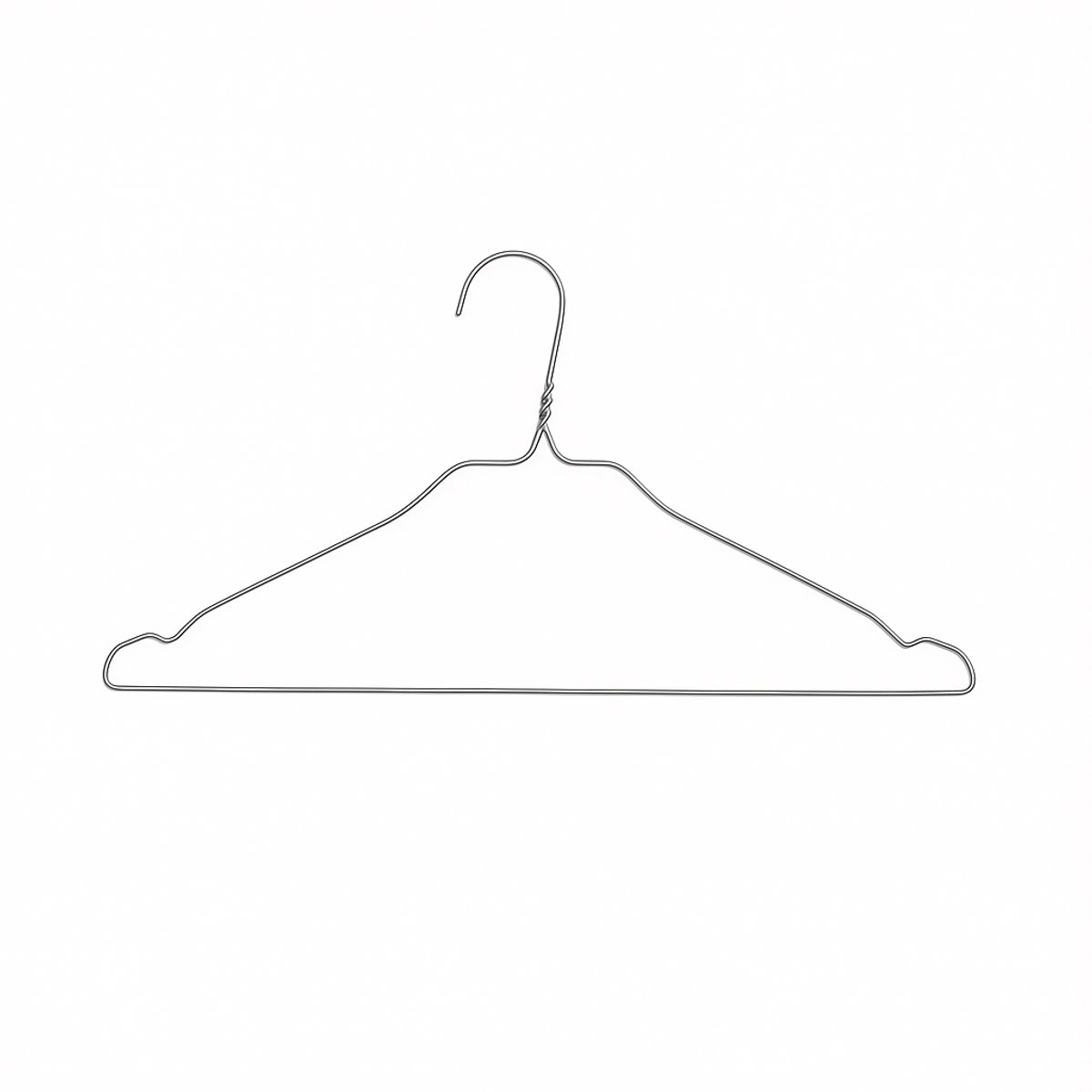 MK-43 - Zilver - Metalen Kledinghangers met Inkeping 2.2mm dikte - 50 stuks