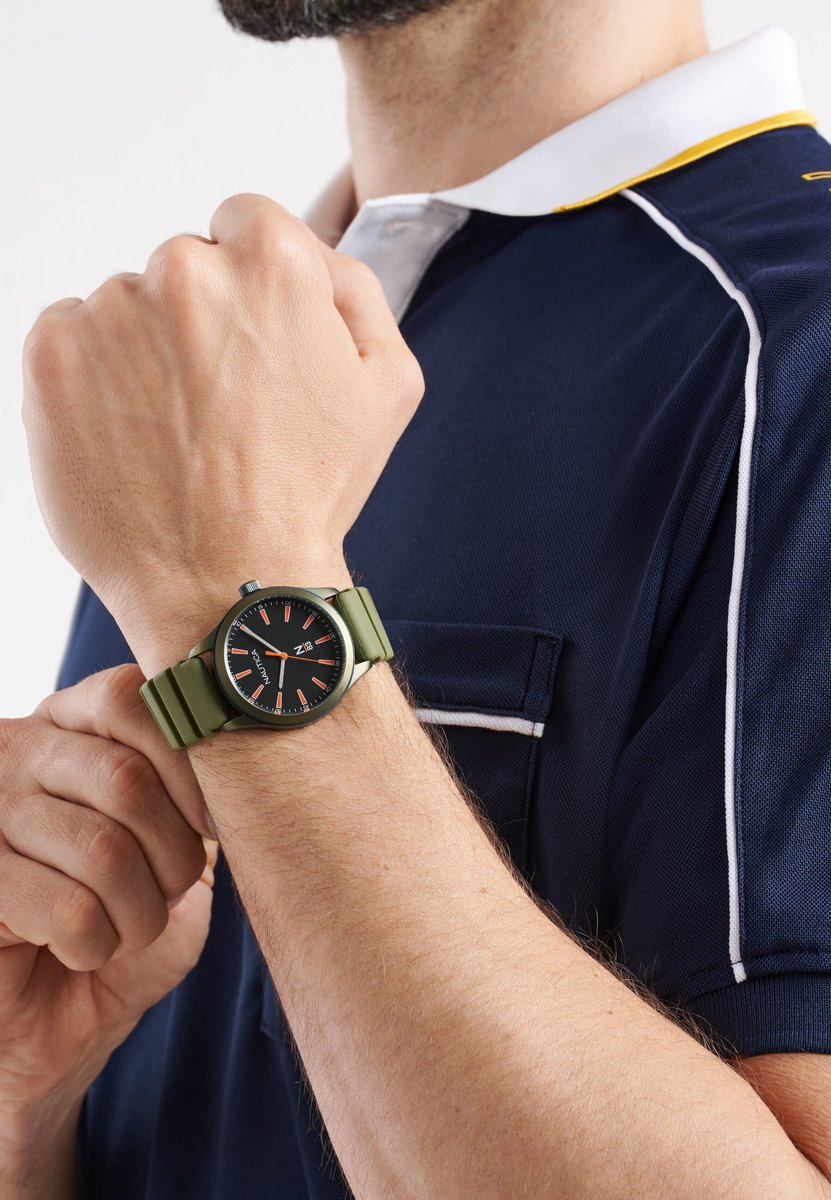 Nautica Hannay Bay Kwarts Analoog Horloge Groente Case: 100% Stainless Steel | Armband: 100% Bio-Based Pu 42 mm NAPHBF403