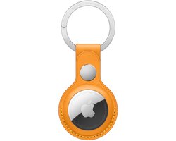 Apple Leather Key Ring voor de Apple AirTag - California Poppy