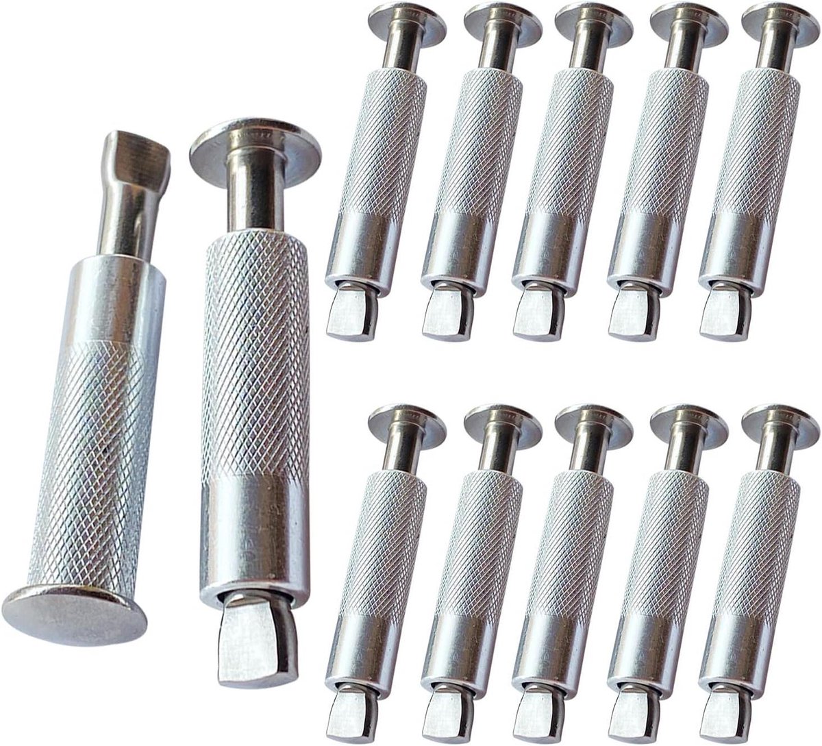 Allecto Premium - Zwembad Afdekhoezen Bevestigingsschroeven RVS 14 Stuks Tegen Titanium Zonneschermen - 16 x 65 mm.