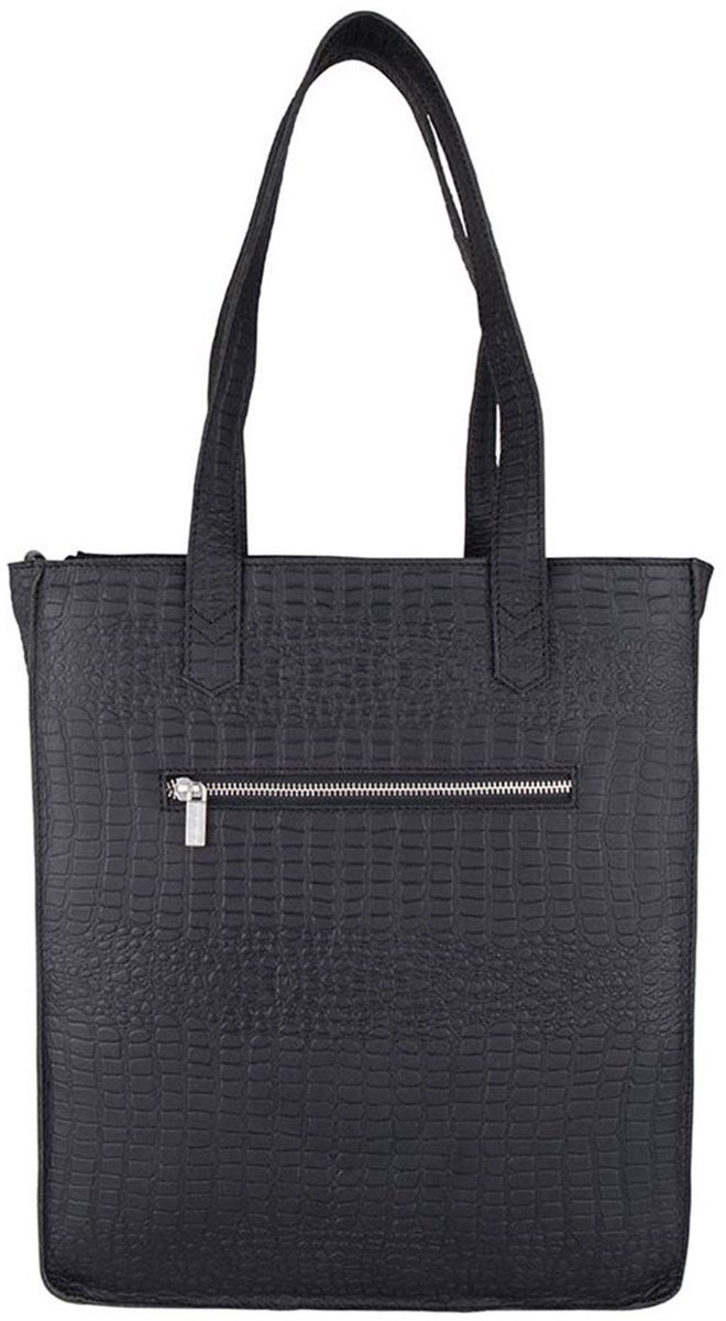 Cowboysbag Laptoptas / Werktas / Aktetas Dames - 13 inch - Krokodillenprint - Buckley - Zwart Croco